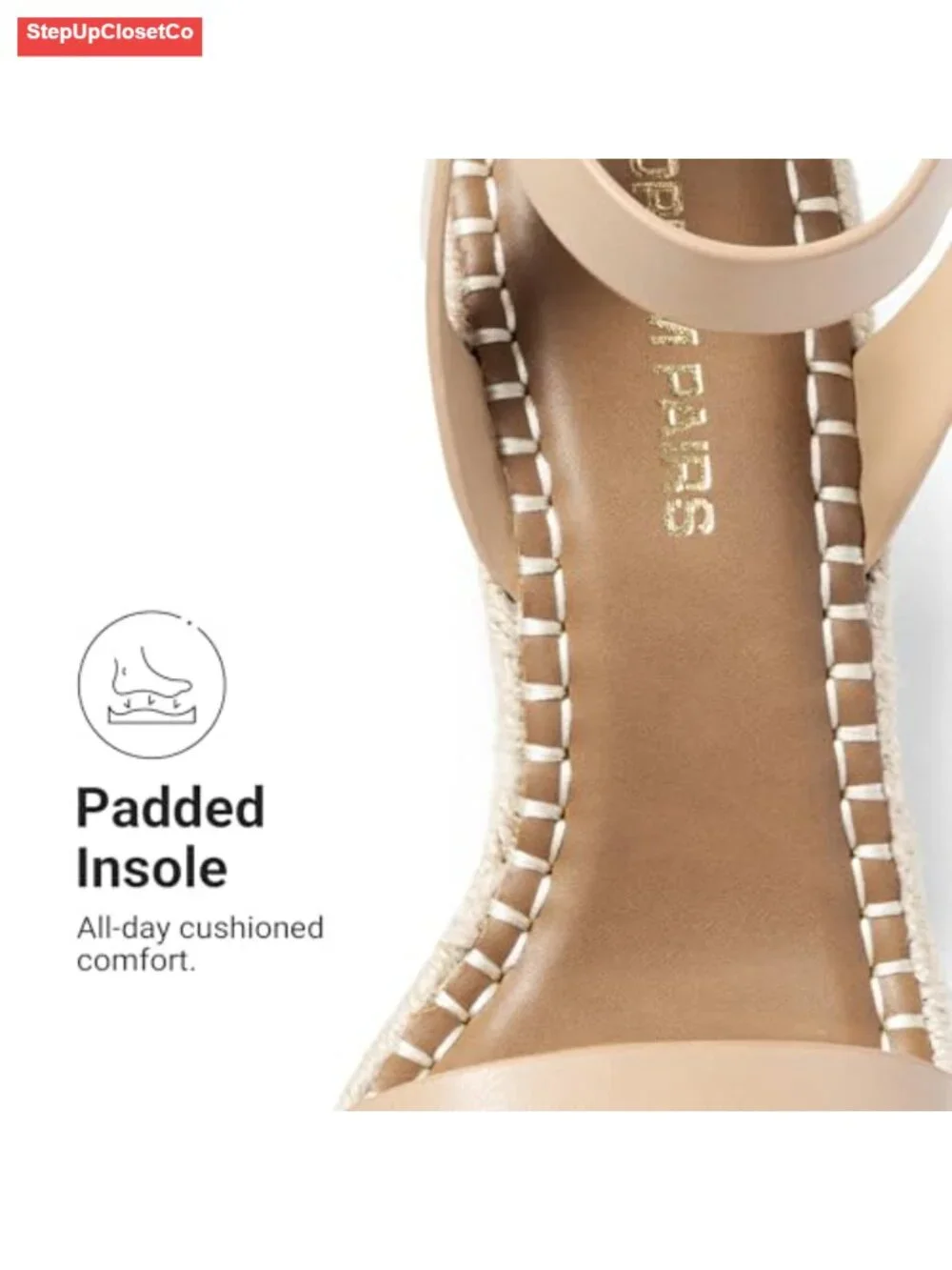 Platform Wedge Sandals with Adjustable Buckle Ankle Strap Espadrille Heels